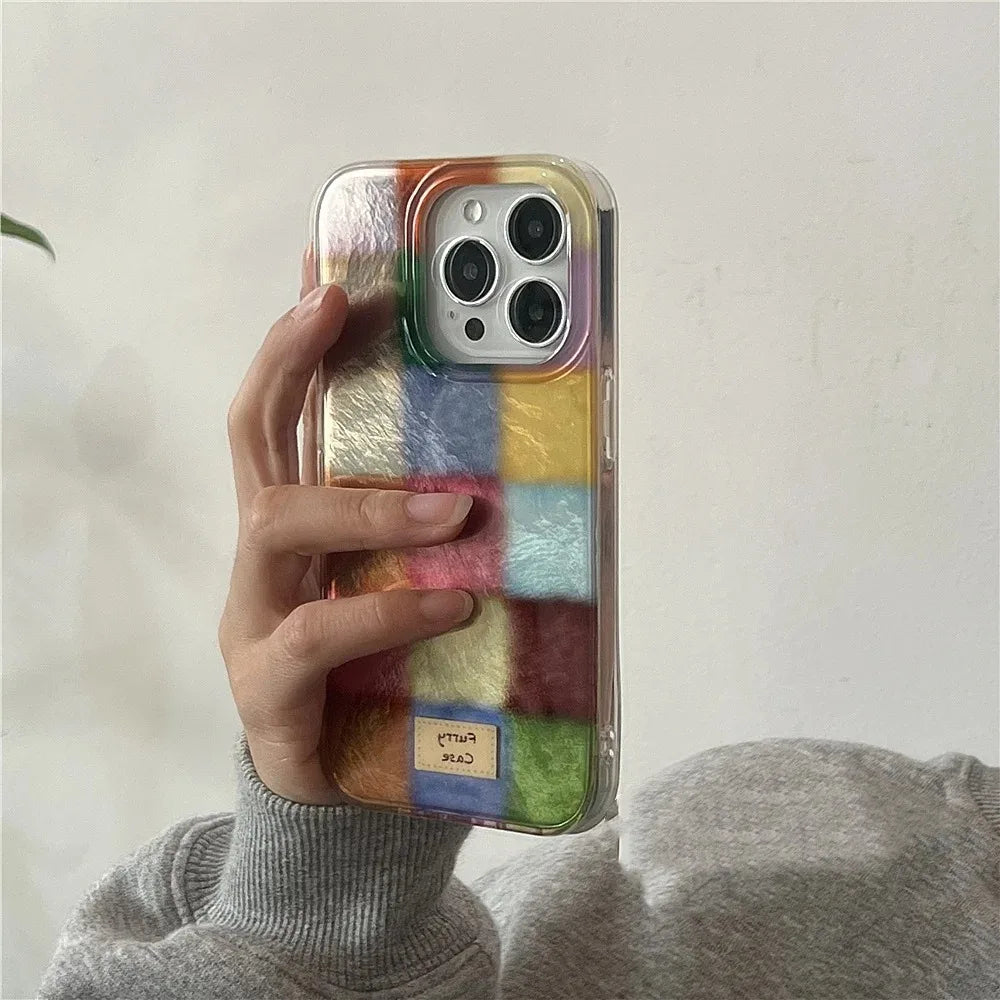 Cute Colorful Plush iPhone Case