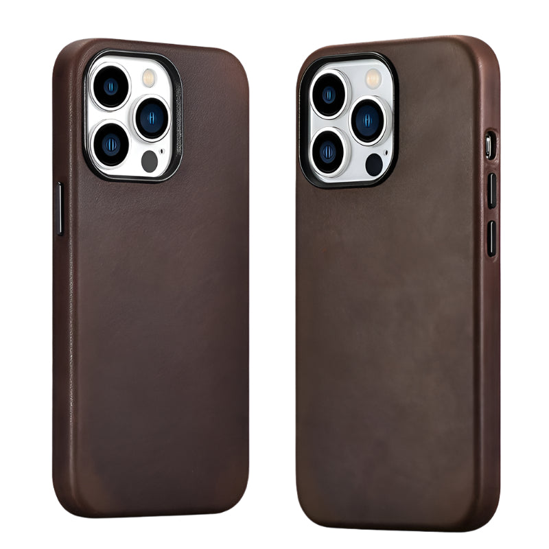 Soft Genuine Leather iPhone Case - Wireless Charging Compatible