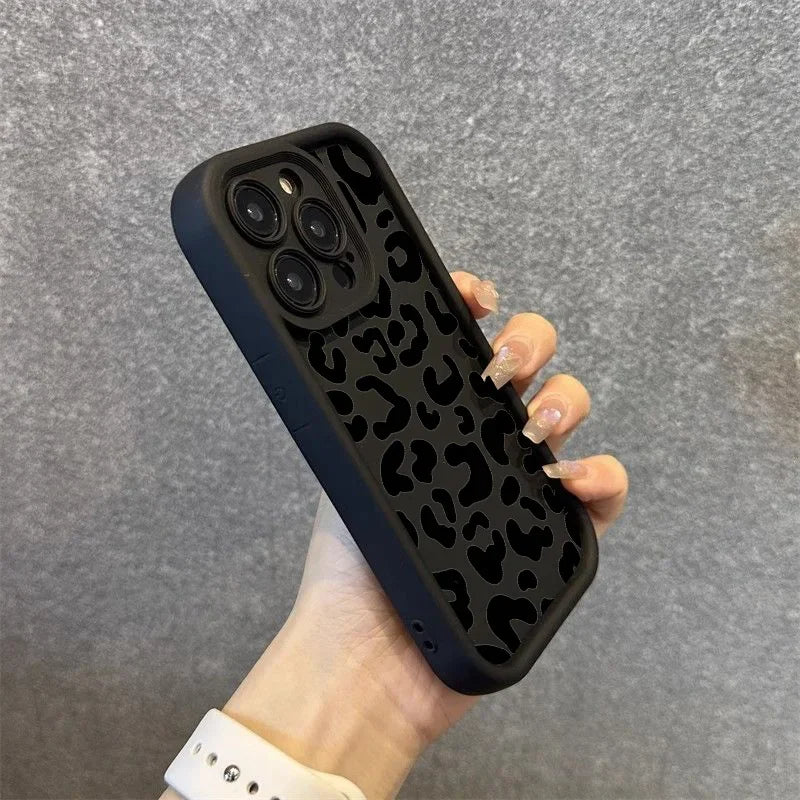 Leopard Print Shockproof iPhone Case – Stylish Animal Print Protective Cover