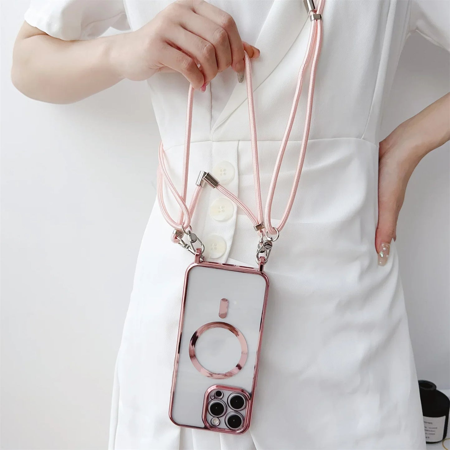 Magnetic Crossbody Phone Case with Strap