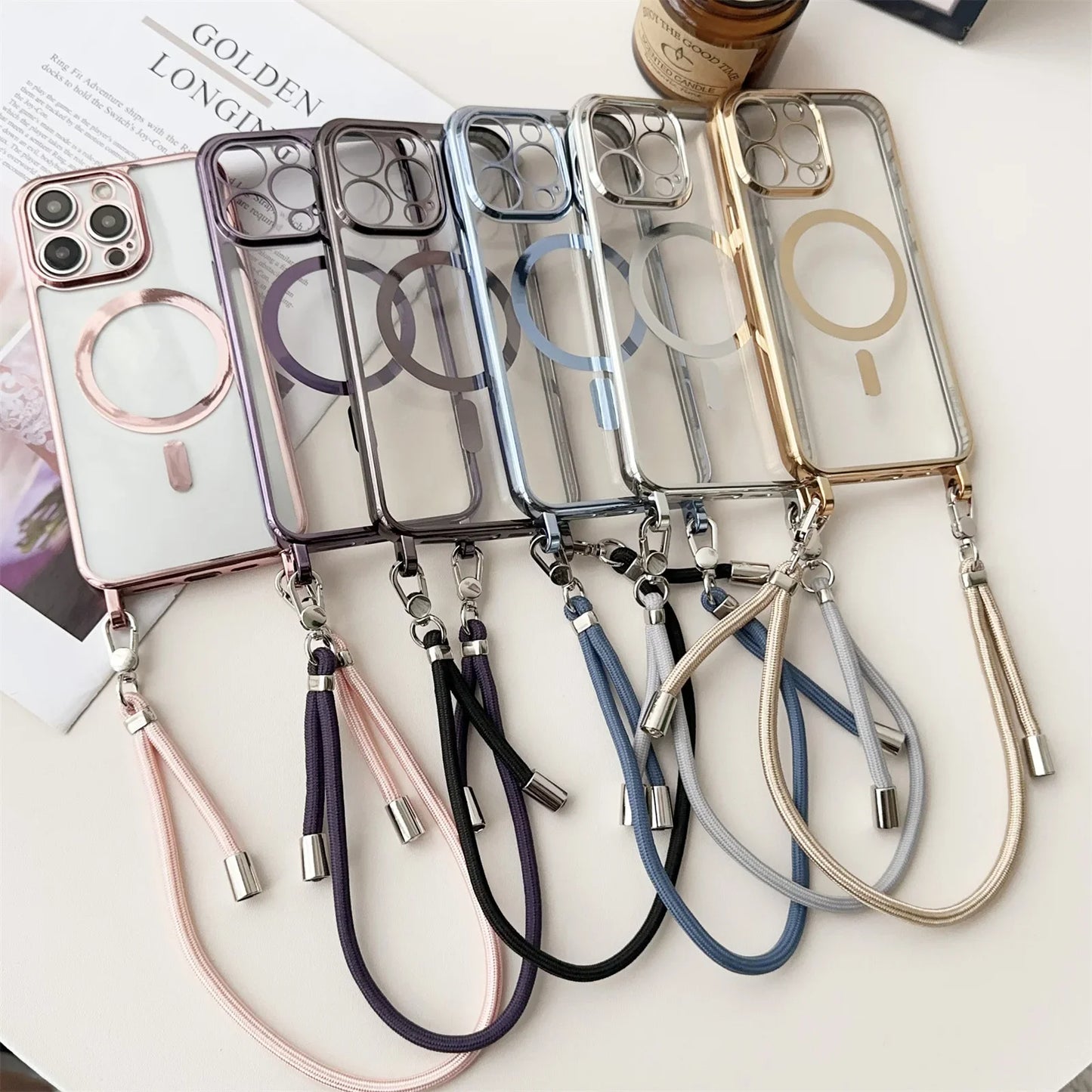Magnetic Crossbody Phone Case with Strap