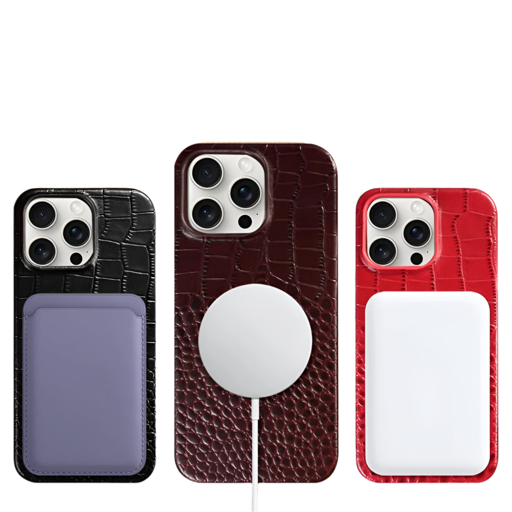 Elegant Crocodile Pattern Leather iPhone Case