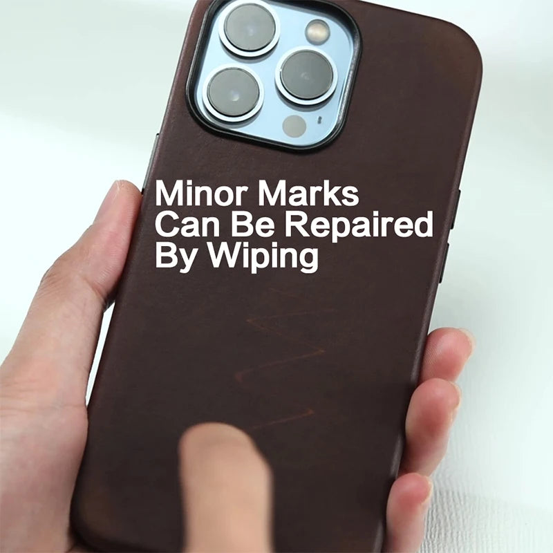 Soft Genuine Leather iPhone Case - Wireless Charging Compatible